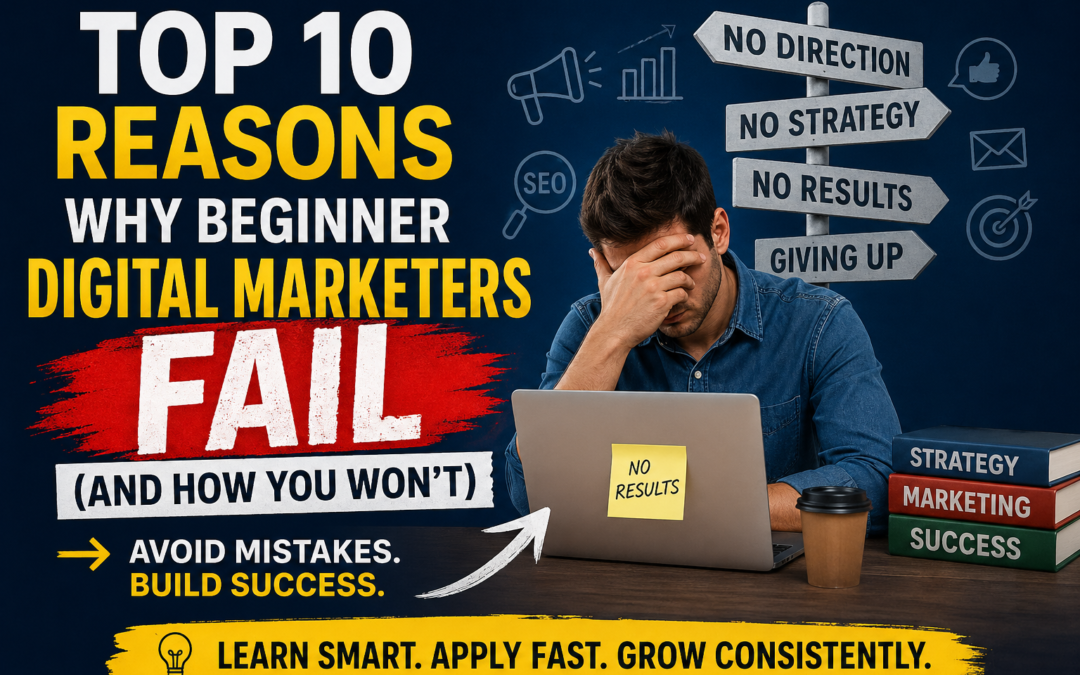 Top 10 Reasons Why Beginner Digital Marketers Fail (And How You Can Win in 2026)