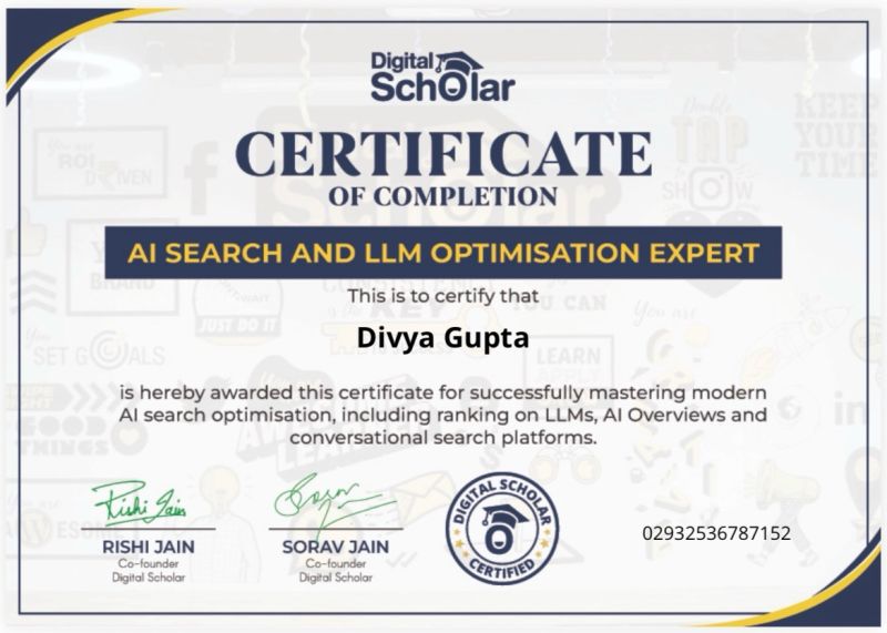 SEO CERTIFICATE